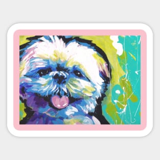 Shih Tzu Bright colorful pop dog art Sticker